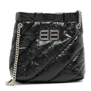 Balenciaga Crush XS Quilted Leather Tote - Black
